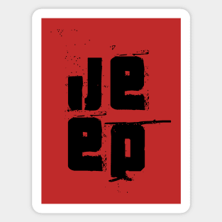 Muddy jeep Sticker